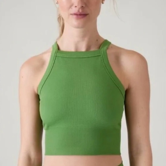 Athleta Tops - NWOT Athleta Aurora Seamless Cropped Tank Top SIZE LARGE Baja Green Color